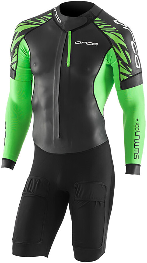 Traje de triatlón para mujer ORCA Core Swimrun color negro y verde
